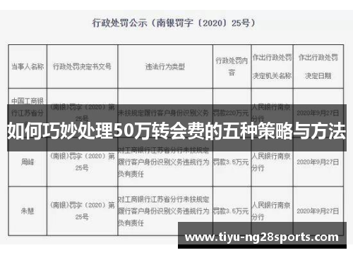 如何巧妙处理50万转会费的五种策略与方法